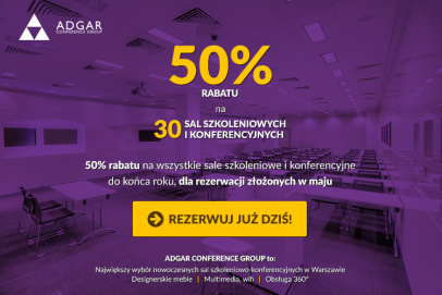 Adgar Conference Group przygotował dla swoich klientów wiosenną promocję na sale konferencyjne